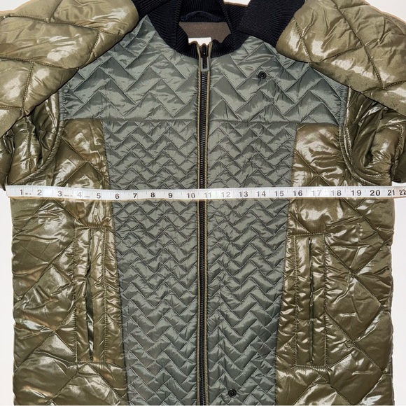 H&M Studio Fall 2015 AW15 Khaki Olive Green Quilted Bomber Jacket Size 4 - Picture 16 of 16